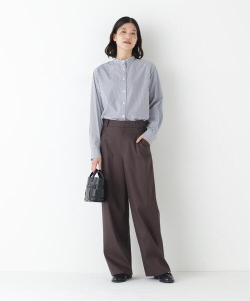 human woman（ヒューマンウーマン）の「◆【4サイズ展開/ウォッシャブル】ダブルクロスセミワイドパンツ（その他パンツ・レディース・ベージュ系その他2/グレー系その他・SMALL/MEDIUM/LARGE/X-SMALL）」の16枚目の写真