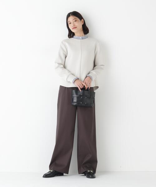 human woman（ヒューマンウーマン）の「◆【4サイズ展開/ウォッシャブル】ダブルクロスセミワイドパンツ（その他パンツ・レディース・ベージュ系その他2/グレー系その他・SMALL/MEDIUM/LARGE/X-SMALL）」の17枚目の写真