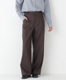 ◆【4サイズ展開/ウォッシャブル】ダブルクロスセミワイドパンツ