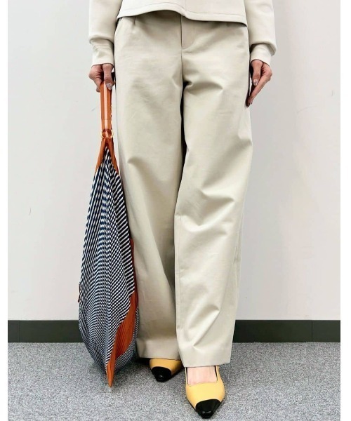 human woman（ヒューマンウーマン）の「◆【4サイズ展開/ウォッシャブル】ダブルクロスセミワイドパンツ（その他パンツ・レディース・ベージュ系その他2/グレー系その他・SMALL/MEDIUM/LARGE/X-SMALL）」の9枚目の写真