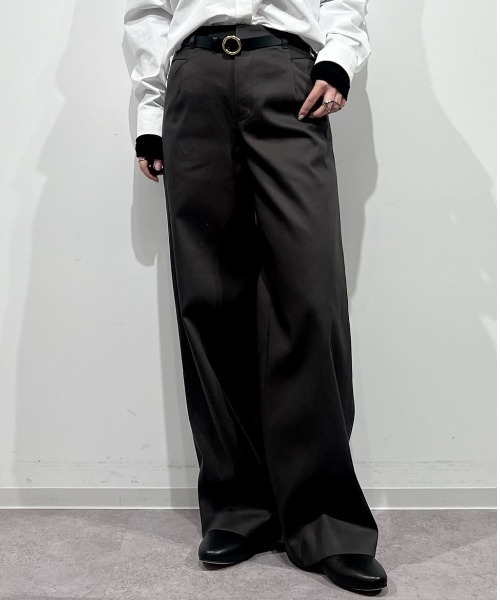 human woman（ヒューマンウーマン）の「◆【4サイズ展開/ウォッシャブル】ダブルクロスセミワイドパンツ（その他パンツ・レディース・ベージュ系その他2/グレー系その他・SMALL/MEDIUM/LARGE/X-SMALL）」の10枚目の写真
