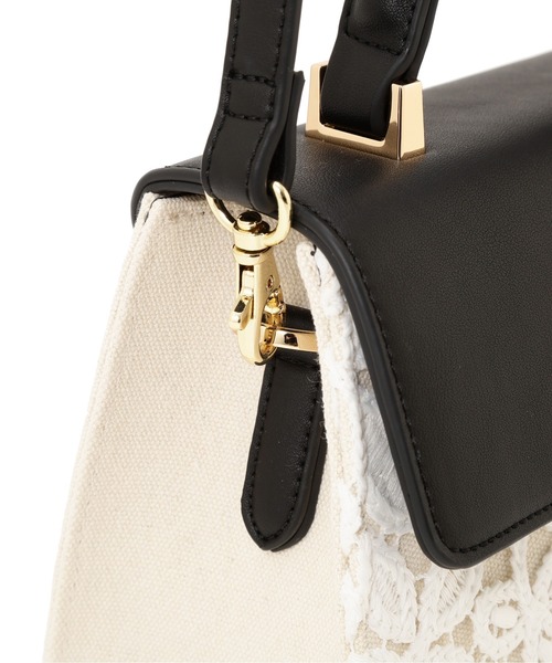 JILL by JILL STUART(ジルバイジルスチュアート)の「◇フラップレースバッグ(ハンドバッグ・レディース・ブラック/ホワイト・FREE)」の12枚目の写真