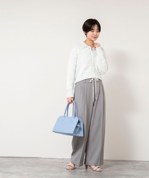 NOLLEY’S Sophi（ノーリーズソフィ）の「ウォッシャブルWウエストワイドパンツ（その他パンツ・レディース・グレー/アイボリー・38/36/34）」の20枚目の写真