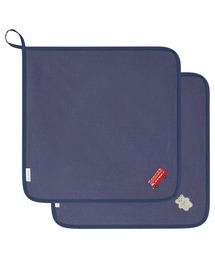 combimini（コンビミニ）の「やわらかループ付きタオル2枚組（カラー）（ハンカチ/ハンドタオル）」