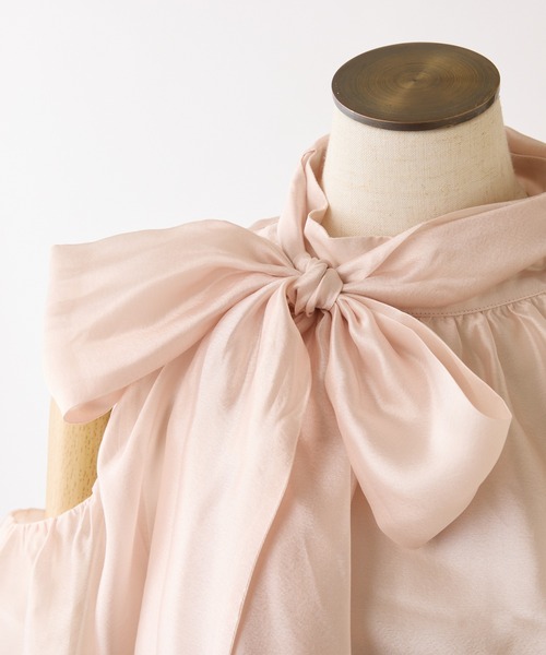 one after another NICE CLAUP(ワンアフターアナザーナイスクラップ)の「アメスリリボンブラウス(シャツ/ブラウス・レディース・ピンクベージュ/ブルー系その他/ドット・FREE)」の13枚目の写真