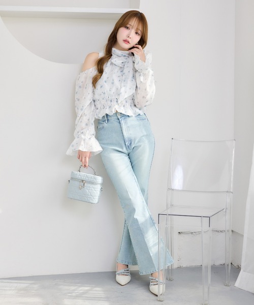 one after another NICE CLAUP(ワンアフターアナザーナイスクラップ)の「アメスリリボンブラウス(シャツ/ブラウス・レディース・ピンクベージュ/ブルー系その他/ドット・FREE)」の21枚目の写真