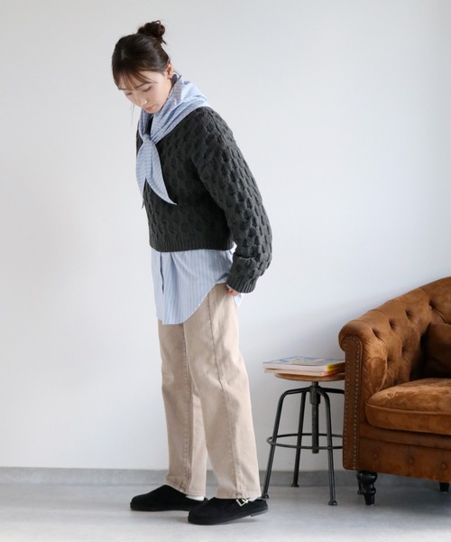 cepo（セポ）の「〈5色展開〉ストレッチクロップドデニムパンツ（デニムパンツ・レディース・ワンウォッシュ/オフホワイト/ブルー系3/ブラウン/ブルー系2・L/M/S）」の7枚目の写真