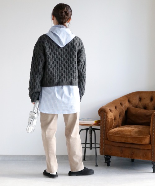 cepo（セポ）の「〈5色展開〉ストレッチクロップドデニムパンツ（デニムパンツ・レディース・ワンウォッシュ/オフホワイト/ブルー系3/ブラウン/ブルー系2・L/M/S）」の8枚目の写真