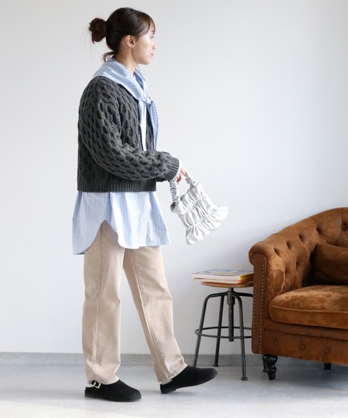 cepo（セポ）の「〈5色展開〉ストレッチクロップドデニムパンツ（デニムパンツ・レディース・ワンウォッシュ/オフホワイト/ブルー系3/ブラウン/ブルー系2・L/M/S）」の9枚目の写真