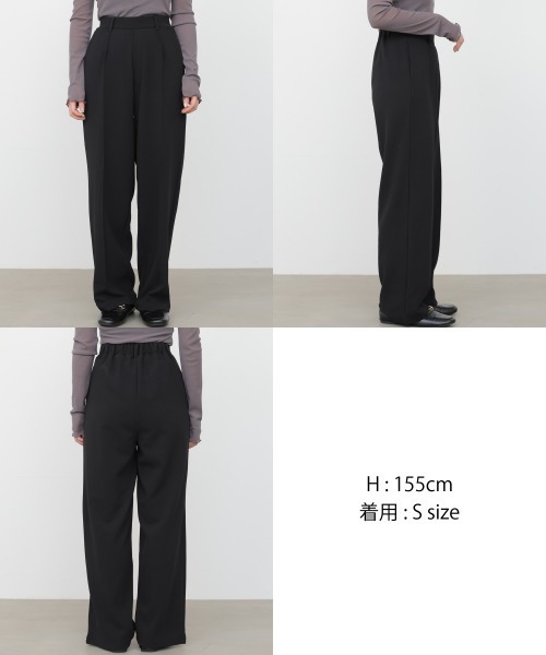 Bab(バブ)の「【選べるサイズ展開/イージージョーゼットシリーズ】【イージーケア】イージージョーゼットティアードベスト+パンツSET(パンツドレス・レディース・アイボリー/ブラック・S/M)」の19枚目の写真