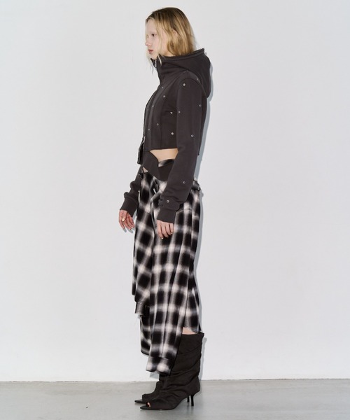 JOSE MOON(ジョゼムーン)の「FORM HOODIE/フォームフーディー(パーカー・レディース・ベージュ/グレー/チャコールグレー・FREE)」の6枚目の写真