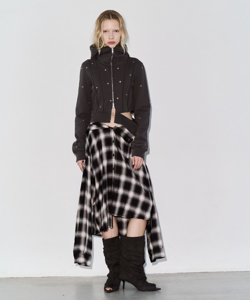 JOSE MOON(ジョゼムーン)の「FORM HOODIE/フォームフーディー(パーカー・レディース・ベージュ/グレー/チャコールグレー・FREE)」の8枚目の写真