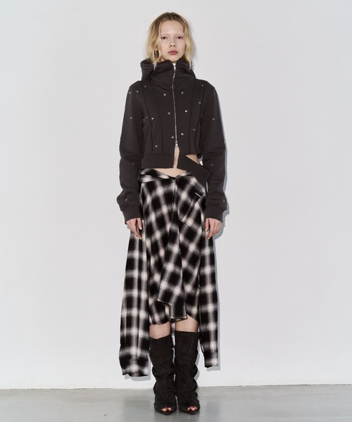 JOSE MOON(ジョゼムーン)の「FORM HOODIE/フォームフーディー(パーカー・レディース・ベージュ/グレー/チャコールグレー・FREE)」の4枚目の写真