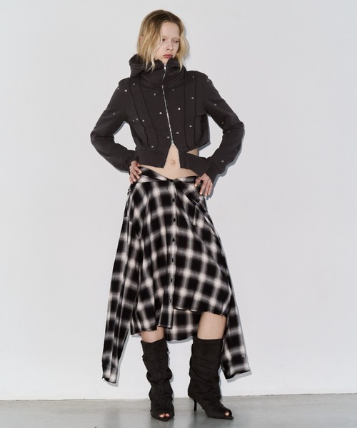 JOSE MOON(ジョゼムーン)の「FORM HOODIE/フォームフーディー(パーカー・レディース・ベージュ/グレー/チャコールグレー・FREE)」の7枚目の写真