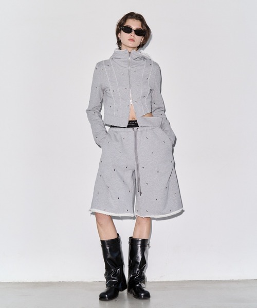 JOSE MOON(ジョゼムーン)の「FORM HOODIE/フォームフーディー(パーカー・レディース・ベージュ/グレー/チャコールグレー・FREE)」の14枚目の写真