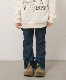 URBAN CHERRY | 裾フリンジフロントリボンデニム(デニムパンツ)