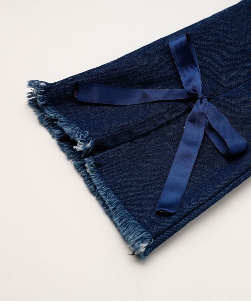 URBAN CHERRY（アーバンチェリー）の「裾フリンジフロントリボンデニム（デニムパンツ・キッズ・ブルー・130cm/110cm/120cm/140cm/150cm）」の13枚目の写真