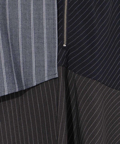 AND COUTURE（アンドクチュール）の「ストライプパッチワークスカート（スカート・レディース・ブラック系その他/ブルー系その他・MEDIUM/SMALL）」の5枚目の写真