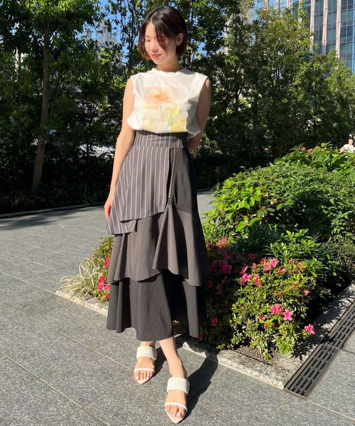 AND COUTURE(アンドクチュール)の「ストライプパッチワークスカート(スカート・レディース・ブラック系その他/ブルー系その他・MEDIUM/SMALL)」の18枚目の写真