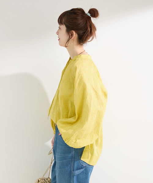 B.C STOCK(ベーセーストック)の「ウォッシャブル / 刺繍スキッパーブラウス(シャツ/ブラウス・レディース・ホワイト/イエロー/ブラック・FREE)」の20枚目の写真