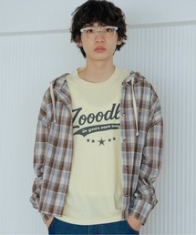 Zooodle | Checkered hoodie shirt - チェックフーディーシャツ -(シャツ/ブラウス)
