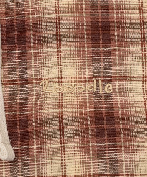 Zooodle（ズードル）の「Checkered hoodie shirt - チェックフーディーシャツ -（シャツ/ブラウス・メンズ・ベージュ/ブルー・MEDIUM/LARGE）」の6枚目の写真