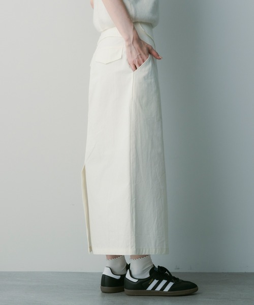 SERENO(セレーノ)の「2WAYサッシュベルトスカート(スカート・レディース・ライトグレー/オフホワイト/ブラック・M/S/L)」の8枚目の写真