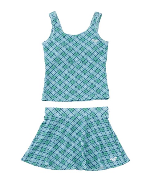 ROXY（ロキシー）の「ROXY/ロキシー 水着 ビキニ タンキニ チェック柄 TSW261100（水着・キッズ・ブルーグリーン/ブラック・150cm/140cm/130cm）」の21枚目の写真