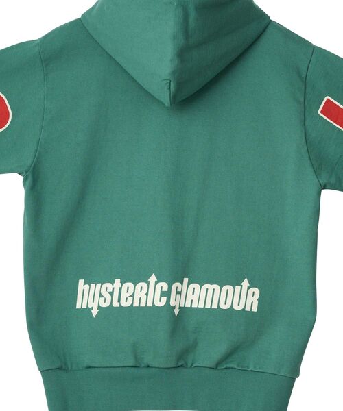 HYSTERIC GLAMOUR（ヒステリックグラマー）の「HYS FLARE LOGO パーカー（パーカー・メンズ・グリーン/ブラック/トップグレー・MEDIUM/SMALL/X-LARGE/LARGE）」の15枚目の写真