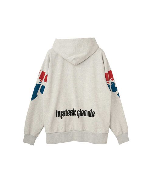 HYSTERIC GLAMOUR（ヒステリックグラマー）の「HYS FLARE LOGO パーカー（パーカー・メンズ・グリーン/ブラック/トップグレー・MEDIUM/SMALL/X-LARGE/LARGE）」の9枚目の写真