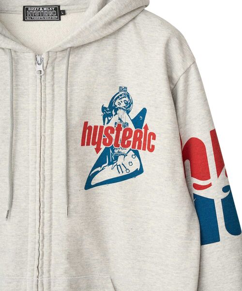 HYSTERIC GLAMOUR（ヒステリックグラマー）の「HYS FLARE LOGO パーカー（パーカー・メンズ・グリーン/ブラック/トップグレー・MEDIUM/SMALL/X-LARGE/LARGE）」の10枚目の写真