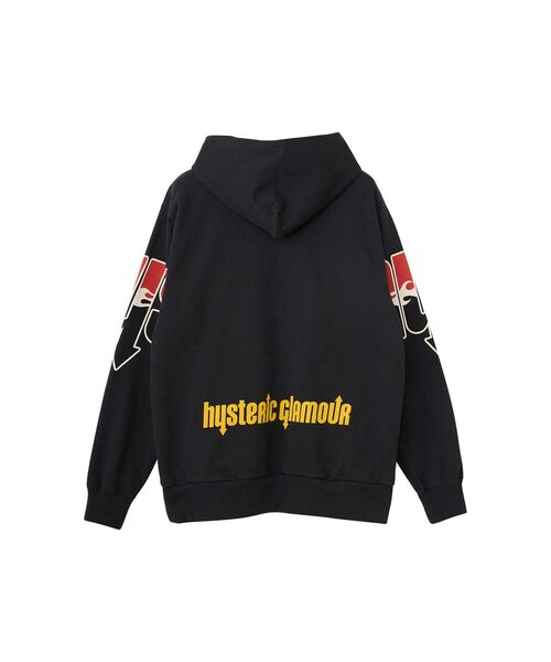 HYSTERIC GLAMOUR（ヒステリックグラマー）の「HYS FLARE LOGO パーカー（パーカー・メンズ・グリーン/ブラック/トップグレー・MEDIUM/SMALL/X-LARGE/LARGE）」の13枚目の写真