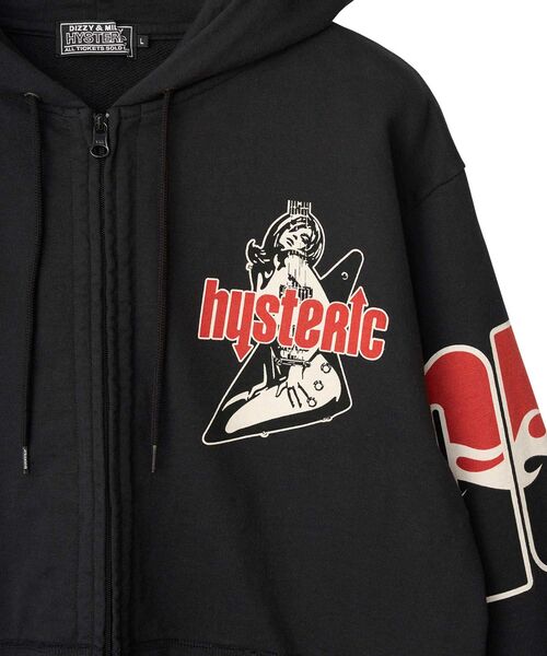 HYSTERIC GLAMOUR（ヒステリックグラマー）の「HYS FLARE LOGO パーカー（パーカー・メンズ・グリーン/ブラック/トップグレー・MEDIUM/SMALL/X-LARGE/LARGE）」の17枚目の写真