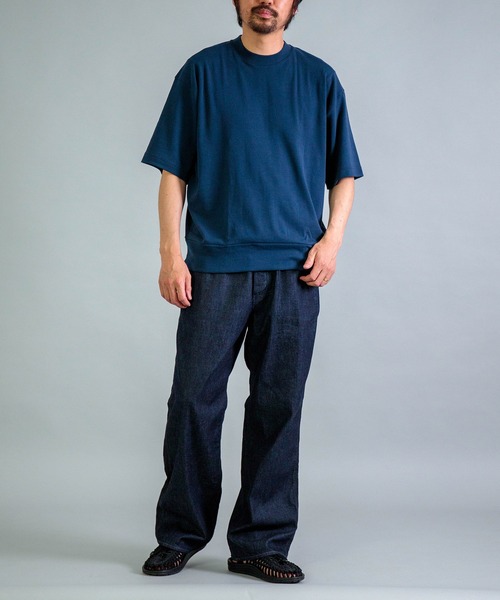gicipi（ジチピ）の「[gicipi] TONNO / クルーネックリラックスフィット Tシャツ（Tシャツ/カットソー・メンズ・ホワイト/コバルトブルー/ベージュ/ブラック・4/5）」の6枚目の写真