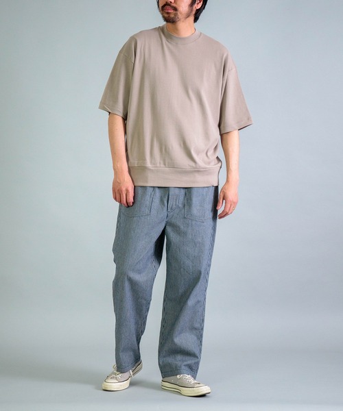 gicipi（ジチピ）の「[gicipi] TONNO / クルーネックリラックスフィット Tシャツ（Tシャツ/カットソー・メンズ・ホワイト/コバルトブルー/ベージュ/ブラック・4/5）」の12枚目の写真