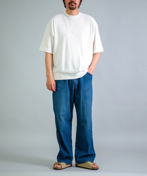 gicipi（ジチピ）の「[gicipi] TONNO / クルーネックリラックスフィット Tシャツ（Tシャツ/カットソー・メンズ・ホワイト/コバルトブルー/ベージュ/ブラック・4/5）」の22枚目の写真