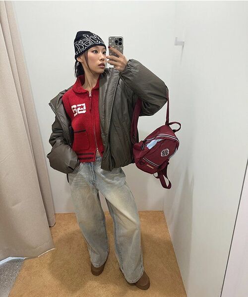 AMESWORLDWIDE(アメスワールドワイド)の「CROP COWICHAN CARDIGAN RED(カーディガン/ボレロ・レディース・その他・FREE)」の6枚目の写真