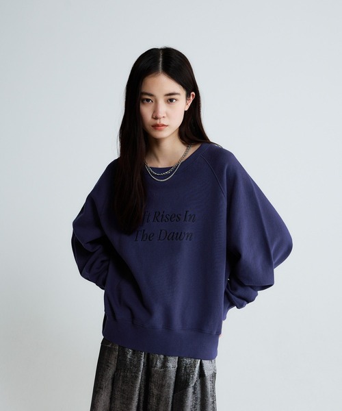 JEANASIS(ジーナシス)の「アソートロゴシシュウウラケプルオーバー/647632(スウェット・レディース・ホワイト系その他/ネイビー系/グレー系その他・FREE)」の3枚目の写真