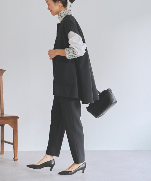 LIVETART（リヴェタート）の「《LIVETART》ツイードニットコンビシャツ（シャツ/ブラウス・レディース・ホワイト/ブラック・FREE）」の21枚目の写真