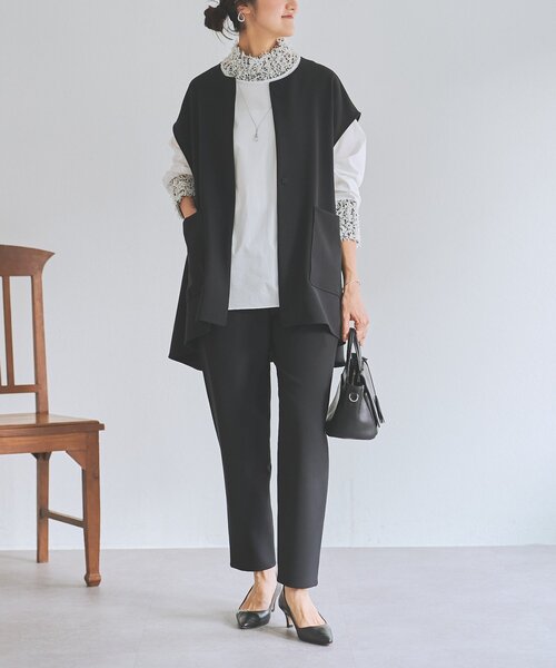 LIVETART（リヴェタート）の「《LIVETART》ツイードニットコンビシャツ（シャツ/ブラウス・レディース・ホワイト/ブラック・FREE）」の20枚目の写真