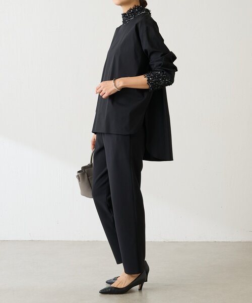 LIVETART（リヴェタート）の「《LIVETART》ツイードニットコンビシャツ（シャツ/ブラウス・レディース・ホワイト/ブラック・FREE）」の12枚目の写真