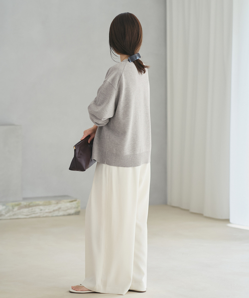 plage（プラージュ）の「《WEB限定追加》sweat kn nuance カーディガン（カーディガン/ボレロ・レディース・チャコールグレー/ライトグレー・FREE）」の6枚目の写真