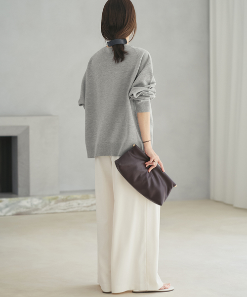 plage（プラージュ）の「《WEB限定追加》sweat kn nuance カーディガン（カーディガン/ボレロ・レディース・チャコールグレー/ライトグレー・FREE）」の13枚目の写真