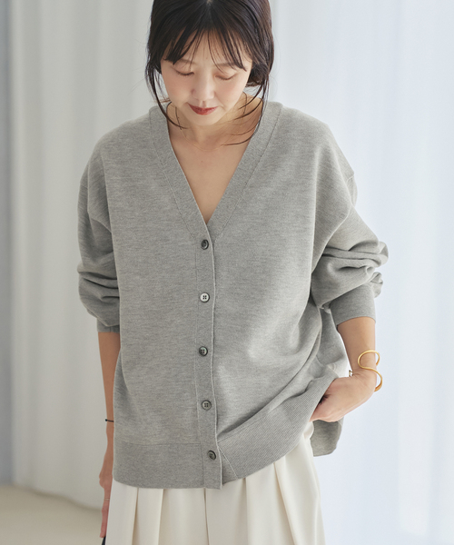 plage（プラージュ）の「《WEB限定追加》sweat kn nuance カーディガン（カーディガン/ボレロ・レディース・チャコールグレー/ライトグレー・FREE）」の21枚目の写真