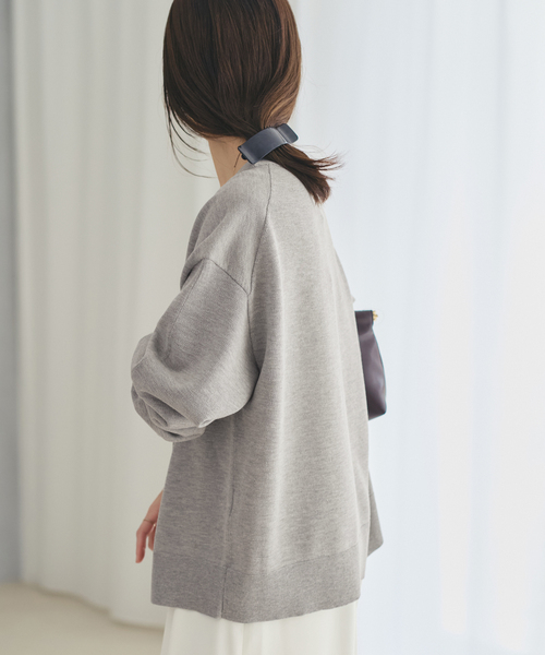 plage（プラージュ）の「《WEB限定追加》sweat kn nuance カーディガン（カーディガン/ボレロ・レディース・チャコールグレー/ライトグレー・FREE）」の9枚目の写真