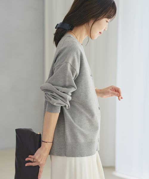 plage（プラージュ）の「《WEB限定追加》sweat kn nuance カーディガン（カーディガン/ボレロ・レディース・チャコールグレー/ライトグレー・FREE）」の16枚目の写真