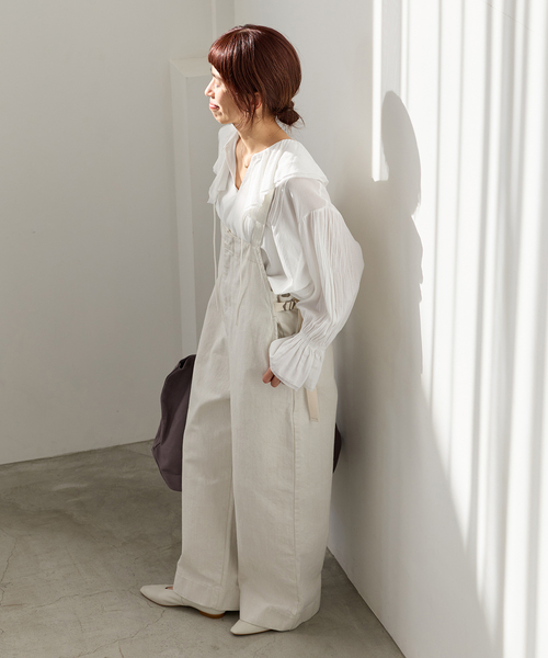 IENA（イエナ）の「フリルピンタックブラウス（シャツ/ブラウス・レディース・ホワイト/イエロー・FREE）」の10枚目の写真