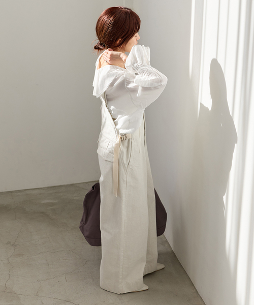 IENA（イエナ）の「フリルピンタックブラウス（シャツ/ブラウス・レディース・ホワイト/イエロー・FREE）」の12枚目の写真