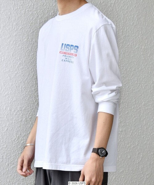 GOOD ROCK SPEED(グッドロックスピード)の「GOOD ROCK SPEED: USPS グラフィック プリント Tシャツ(ロンT)◇(Tシャツ/カットソー・メンズ・ホワイト/グレー・X-LARGE/LARGE/MEDIUM)」の20枚目の写真