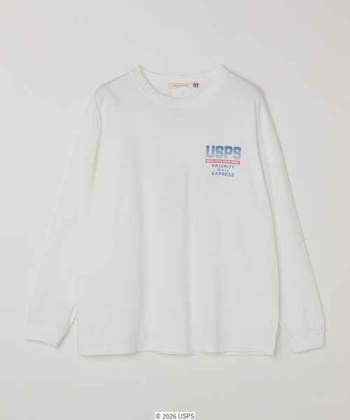 GOOD ROCK SPEED(グッドロックスピード)の「GOOD ROCK SPEED: USPS グラフィック プリント Tシャツ(ロンT)◇(Tシャツ/カットソー・メンズ・ホワイト/グレー・X-LARGE/LARGE/MEDIUM)」の8枚目の写真